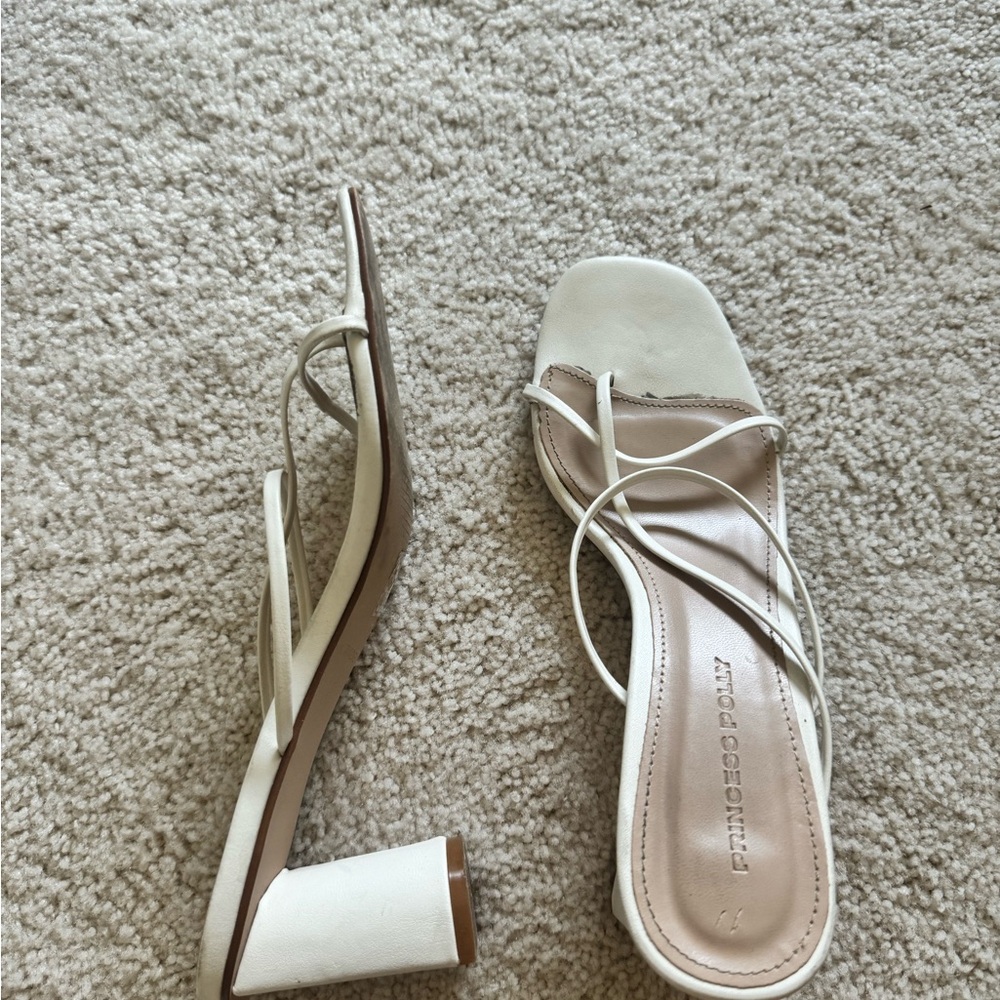 Princess Polly THE BECKA HEELS WHITE - Picture 5 of 7